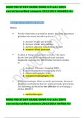 NUR2790 STUDY GUIDE EXAM 4 Q &As 100% correctly/verified answers 2023/2024 GRADED A+