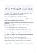 ATT test 7 review questions and answers.