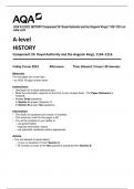 AQA A-LEVEL HISTORY Component 2A Royal Authority and the Angevin Kings, 1154–1216 QP JUNE 2023