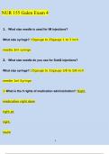 NUR 155 Galen Exam 4 (2024/2025) Newest Questions and Answers (Verified Answers)