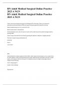 RN Adult Medical Surgical Online Practice 2023 A NGN