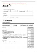 AQA AS BUSINESS 7131 PAPER 1 AND 2 QP AND MS (INCLUDING PAPER 2 INSERT) 2023