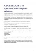 CDCR MAJOR 1| 64 questions| with complete solutions