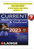 TEST BANK For Current Medical Diagnosis And Treatment 2023, 62nd Edition By Papadakis & Mcphee, All 42 Chapters Covered, Verified Latest Edition