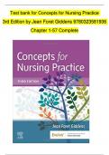 Test bank for Concepts for Nursing Practice 3rd Edition by Jean Foret Giddens 9780323581936 Chapter 1-57 Complete Guide.