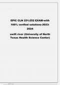 EPIC CLN 251 252 EXAM with 100% verified solutions 2023 2024