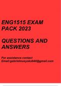 ENG1515 Exam pack 2024