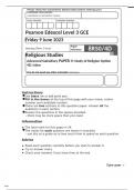 Edexcel Religious Studies 8RS0/4D Question Paper June2023.