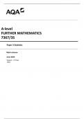 AQA A-level FURTHER MATHEMATICS 7367/3S Paper 3 Statistics  Mark scheme  June 2023  Version: 1.0 Final 