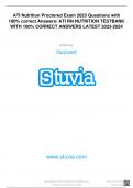 ATI Nutrition Proctored Exam 2023 Questions with 100% correct Answers/ ATI RN NUTRITION TESTBANK WITH 100% CORRECT ANSWERS LATEST 2023-2024