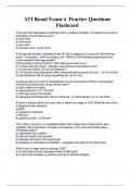 ATI Renal Exam 4 Practice Questions Flashcard