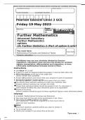 Edexcel Further Mathematics 8FM0/24 Question Paper May2023.