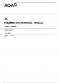 AQA AS  FURTHER MATHEMATICS 7366/2S Paper 2 Statistics Mark scheme  June 2023  Version: 1.0 Final 