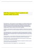   EPA Risk Assessor Exam questions and answers latest top score.