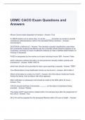 USMC CACO Exam Questions and Answers  Graded A