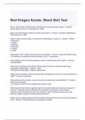 Red Dragon Karate, Black Belt Test-Solved