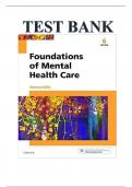 TEST BANK FOR FOUNDATIONS OF MENTAL HEALTH CARE 6TH EDITION BY MORRISON VALFRE