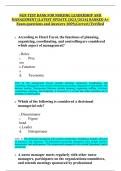 NGN TEST BANK FOR NURSING LEADERSHIP AND MANAGEMENT (LATEST UPDATE 2023/2024) RANKED A+ Exam questions and Answers 100%Correct/Verified