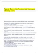  Ryanair Conversion 1 questions and answers latest top score.