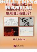 SOLUTIONS MANUAL for Foundations for Nanoscience and Nanotechnology 1st Edition by Nils Petersen. All Chapter 1-17