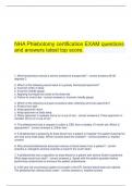  NHA Phlebotomy certification EXAM questions and answers latest top score.