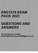 ENG1516 Exam pack 2024