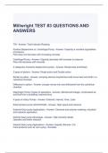 Millwright TEST #3 QUESTIONS AND ANSWERS