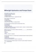 Millwright Hydraulics and Pumps Exam Questions with correct Answers