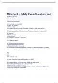 Millwright – Safety Exam Questions and Answers