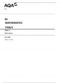 AQA AS  MATHEMATICS 7356/1 Paper 1 Mark scheme June 2023  Version: 1.0 Final 