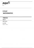 AQA A-level   MATHEMATICS 7357/3  Paper 3  Mark scheme  June 2023  Version: 1.0 Final 