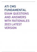 ATI CMS FUNDAMENTAL EXAM QUESTIONS AND ANSWERS WITH RATIONALES 2023 LATEST  VERSION