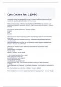 Cpls Course Test 2 (2024) Questions and Answers