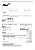 AQA A-level PHYSICS  Paper 3  Section B  Engineering physics  7408-3BC-QP-Physics-A-15Jun23