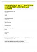 FUNDAMENTALS SAFETY & INFECTION CONTROL TEST QUESTIONS AND ANSWERS