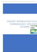 VISOVSKY: INTRODUCTION TO CLINICAL  PHARMACOLOGY, 10TH EDITION TESTBANK