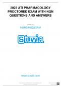 2023 ATI PHARMACOLOGY PROCTORED EXAM WITH NGN QUESTIONS AND ANSWERS written by NURSING2EXAM www.stuvia.com Downloaded by: NURSING2EXAM | mianom265@gmail.com Distribution of this document is illegal Want to earn $1.236 extra per year? Thisstudy source was 