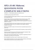 SPEA H 401 Midterm| QUESTIONS WITH COMPLETE SOLUTIONS