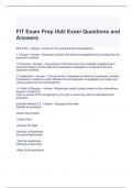 FIT Exam Prep IAAI Exam Questions and Answers