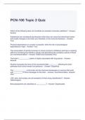 PCN-100 Topic 2 Quiz with complete solutions