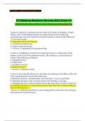 ATI Maternal Newborn Nursing 2024 Exam V4   Real Exam Questions And  Answers Graded A+