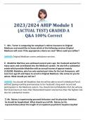 2024 AHIP Module 1 (ACTUAL TEST) GRADED A  Q&A 100% Correct  