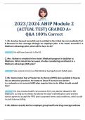 2024 AHIP Module 2 (ACTUAL TEST) GRADED A+  Q&A 100% Correct  