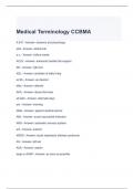 Medical Terminology CCBMA Exam Questions and Answers