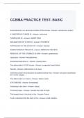 CCBMA PRACTICE TEST- BASIC QUESTIONS AND ANSWERS 