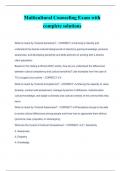 Multicultural Counseling Exam Bundle Multicultural Exam Three Questions and Answers 2 Exam (elaborations) Multicultural Counseling Test 1 Questions and Answers (Graded A) 3 Exam (elaborations) Multicultural Counseling test 1 questions and answers 4 Exam (