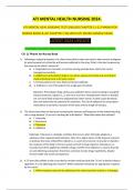 ATI MENTAL HEAL NURSING TESTS (NEURO CHAPTER 11-21 PHARM FOR NURSES BOOK & ATI CHAPTER 7-26) WITH ATI NEURO SAMPLE EXAM. LATEST 2024 UPDATE. TOP PRIORITY DOCUMENT FOR SUCCESS IN ATI MENTAL HEALTH NURSINNG /ATI NEURO EXAMS.