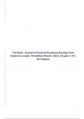 Test Bank - Success in Practical/Vocational Nursing: From Student to Leader, 9th Edition (Knecht, 2021), Chapter 1-19 | All Chapters