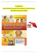 Test Bank For Nursing Health Assessment The Foundation of Clinical Practice, 3rd Edition by Patricia M. Dillon, Complete Chapters 1 - 27, Newest Version (100% Verified by Experts)