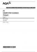 BUNDLE  - 2023 QP/MS *AQA AS COMPUTER SCIENCE PAPER 1 & 2